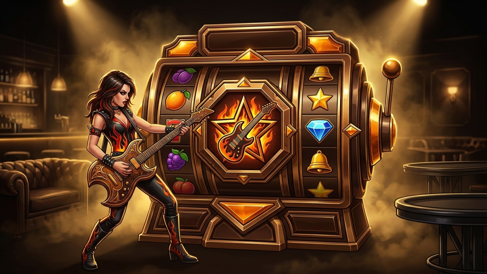 Rolling Slots Casino: Illustrative Szene; Bewertung: 9.4/10; Lizenz: Curacao Gaming Control Board
